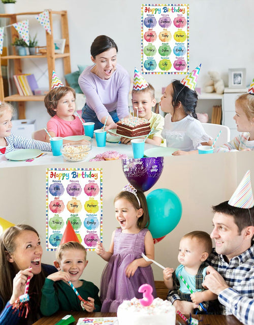Load image into Gallery viewer, PETCEE Watercolor Birthday Poster Classroom Decor 16.5x11.2 BirthdayPoster-A
