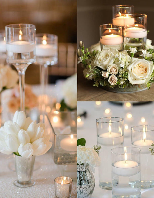 Load image into Gallery viewer, JEQUD 20 Pcs Floating Candles 1.5 Inch Unscented White Warm Tealights
