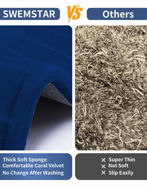 Load image into Gallery viewer, SWEMSTAR Bathroom Rugs 2pcs Memory Foam Quick-Dry Gray 17x24 + 20x32
