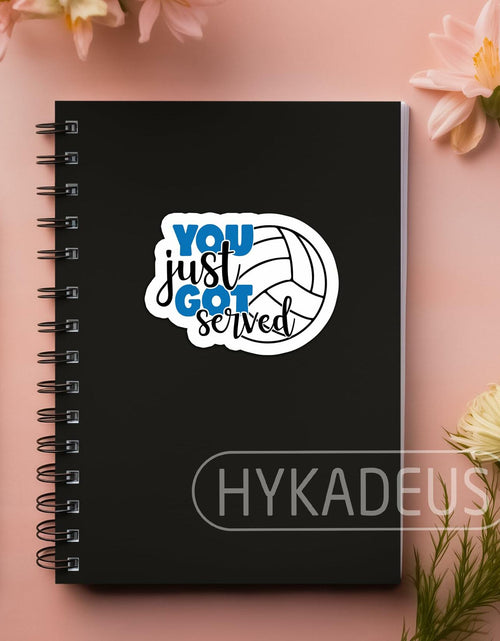 Load image into Gallery viewer, HYKADEUS You Just Got Served Volleyball Sticker 3x2.2in 3Pcs Waterproof Vinyl

