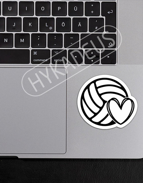 Load image into Gallery viewer, HYKADEUS Volleyball Stickers Waterproof Vinyl Decals 3"x2.7" 3PCS Heart Design
