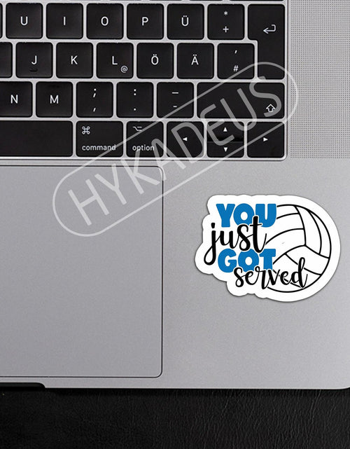 Load image into Gallery viewer, HYKADEUS You Just Got Served Volleyball Sticker 3x2.2in 3Pcs Waterproof Vinyl
