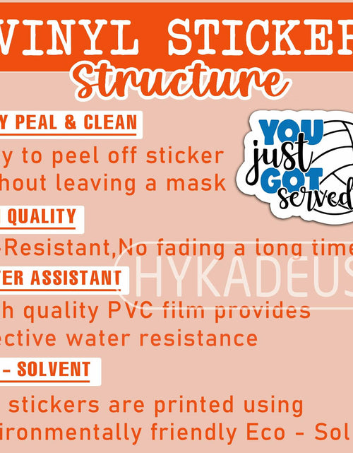 Load image into Gallery viewer, HYKADEUS You Just Got Served Volleyball Sticker 3x2.2in 3Pcs Waterproof Vinyl

