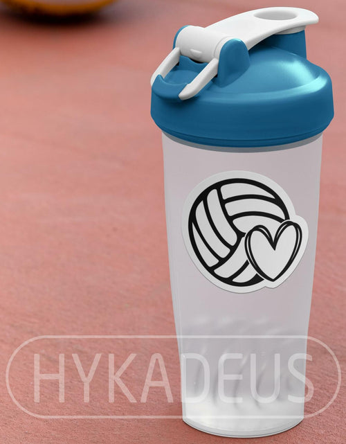 Load image into Gallery viewer, HYKADEUS Volleyball Stickers Waterproof Vinyl Decals 3"x2.7" 3PCS Heart Design
