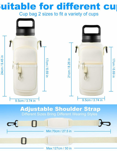 Load image into Gallery viewer, RRegeny Water Bottle Holder Strap for Hydroflask 32oz 40oz Cream Polyester
