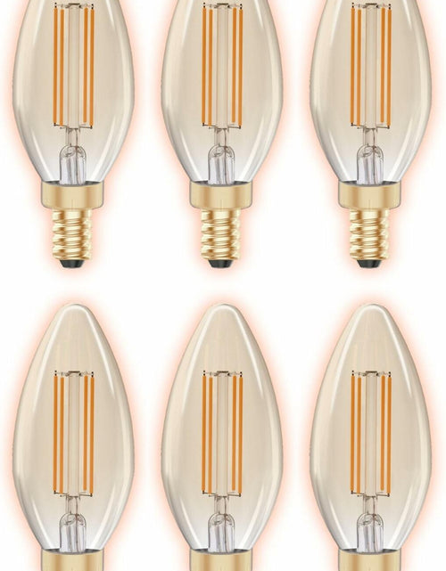 Load image into Gallery viewer, GoodBulb 5W E12 Clear Golden LED Chandelier Bulbs 2200K 300LM 6 Pack
