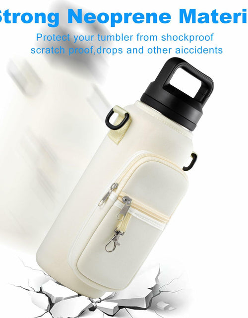 Load image into Gallery viewer, RRegeny Water Bottle Holder Strap for Hydroflask 32oz 40oz Cream Polyester
