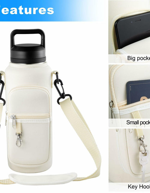 Load image into Gallery viewer, RRegeny Water Bottle Holder Strap for Hydroflask 32oz 40oz Cream Polyester
