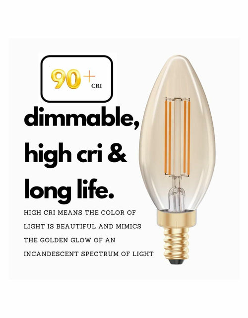 Load image into Gallery viewer, GoodBulb 5W E12 Clear Golden LED Chandelier Bulbs 2200K 300LM 6 Pack
