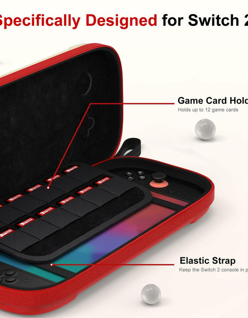 Load image into Gallery viewer, STARTRC GAMES Slim Hard Shell Carrying Case for Nintendo Switch 2 White &amp; Red
