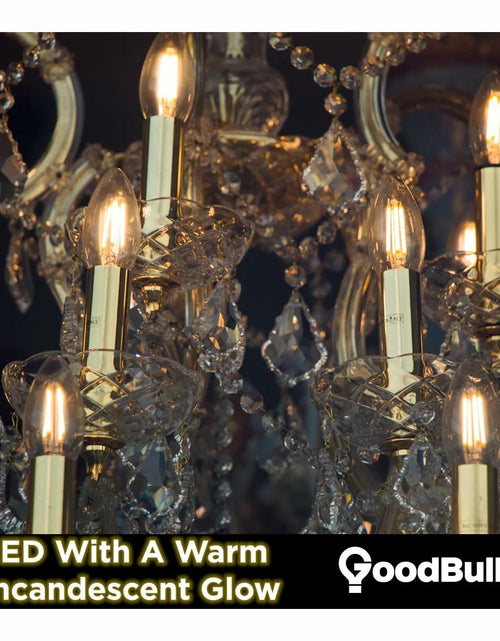 Load image into Gallery viewer, GoodBulb 5W E12 Clear Golden LED Chandelier Bulbs 2200K 300LM 6 Pack

