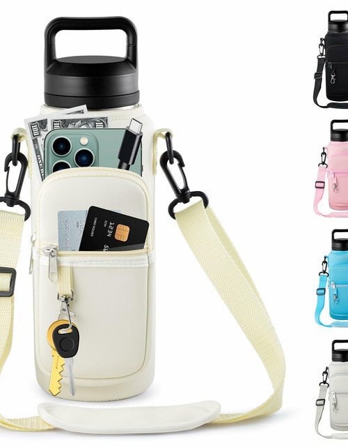 Load image into Gallery viewer, RRegeny Water Bottle Holder Strap for Hydroflask 32oz 40oz Cream Polyester
