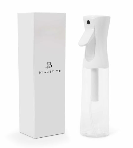 BEAUTY ME Continuous Mist Spray Bottle 10.1oz White Fine Mist Sprayer