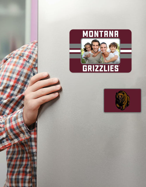 Load image into Gallery viewer, Rico Industries NCAA Montana Grizzlies Magnetic Picture Frame 5x6.75 Combo
