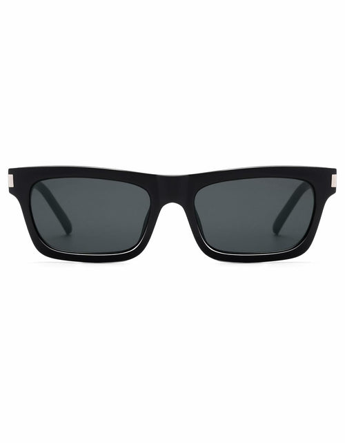 Load image into Gallery viewer, Appassal Retro Rectangular Sunglasses Unisex Black/Dark Gray AP3752 Open Box
