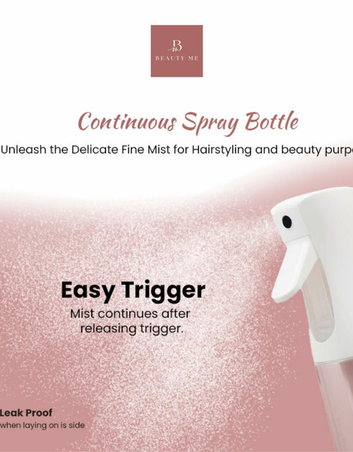 Load image into Gallery viewer, BEAUTY ME Continuous Mist Spray Bottle 10.1oz White Fine Mist Sprayer
