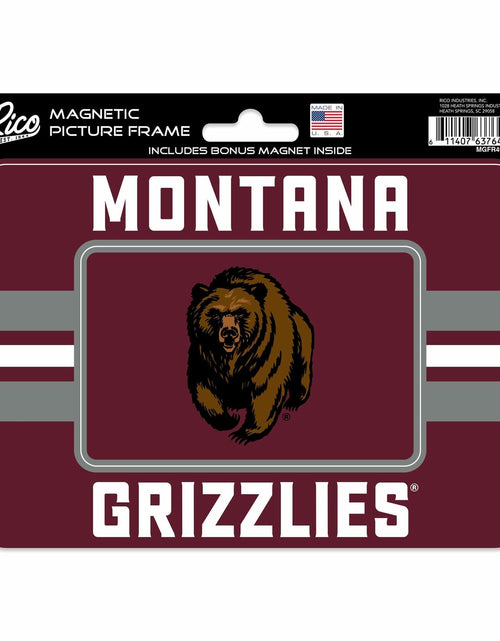 Load image into Gallery viewer, Rico Industries NCAA Montana Grizzlies Magnetic Picture Frame 5x6.75 Combo
