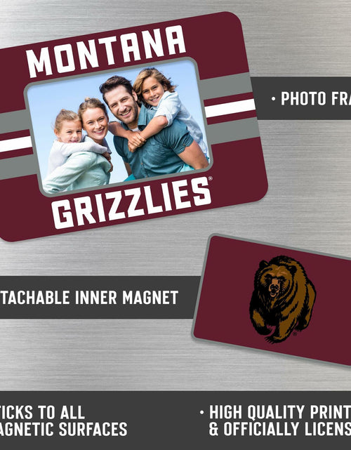 Load image into Gallery viewer, Rico Industries NCAA Montana Grizzlies Magnetic Picture Frame 5x6.75 Combo
