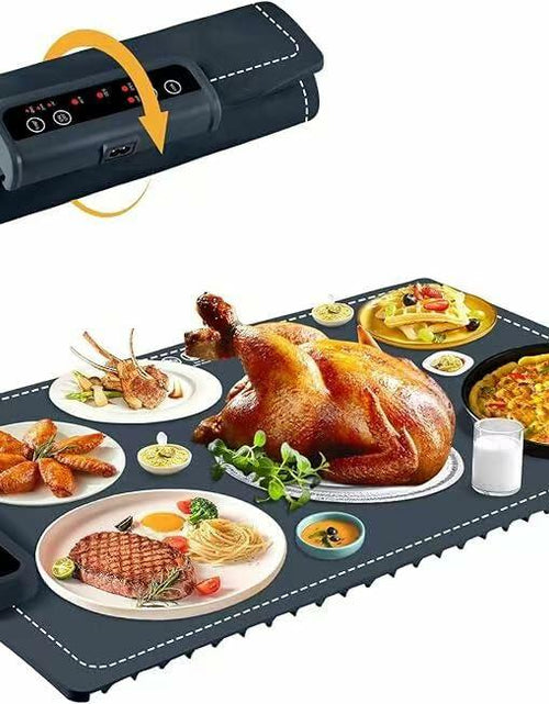 Load image into Gallery viewer, BOLEISE Electric Warming Tray Nano Silicone 3 Temp Settings White Size M
