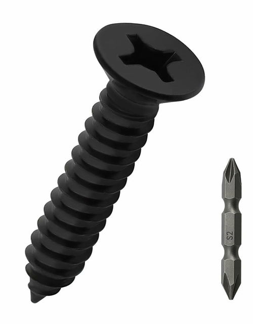 Load image into Gallery viewer, Fayeploo #10x3/4" Flat Head Wood Screws 50pcs Black Oxide Stainless Steel
