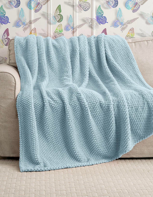 Load image into Gallery viewer, Jungle Star 3 Layer Jacquard Fleece Throw Blanket 50x70 Inch Wave Beige
