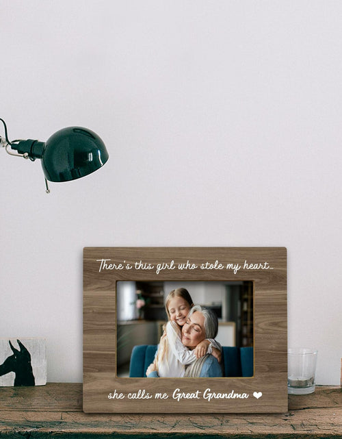 Load image into Gallery viewer, FONDCANYON Great Grandma 5x7 Photo Frame Gift Pink Rustic Style

