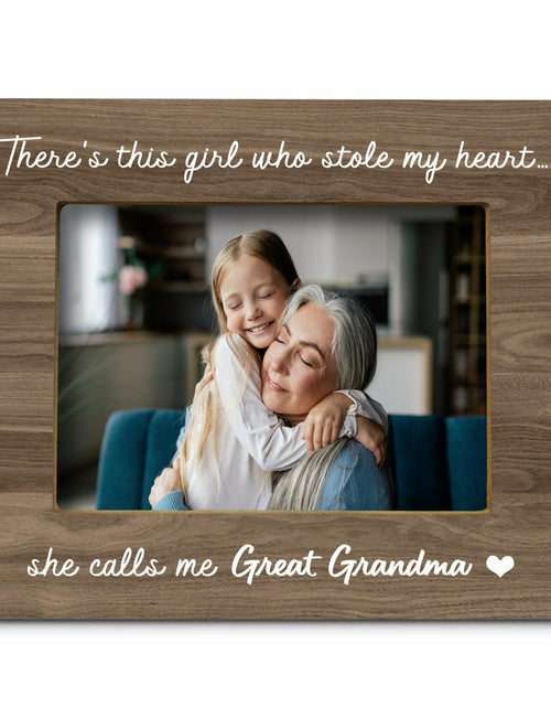 Load image into Gallery viewer, FONDCANYON Great Grandma 5x7 Photo Frame Gift Pink Rustic Style
