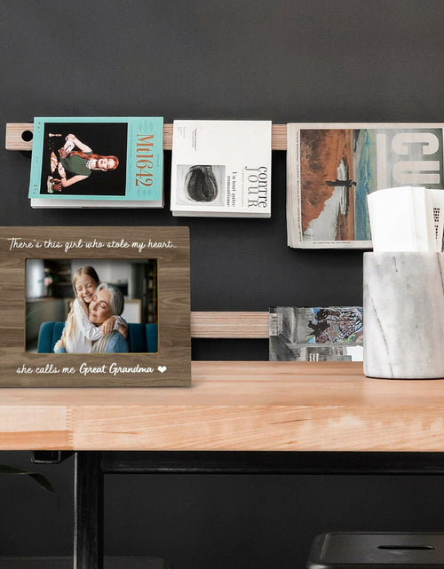 Load image into Gallery viewer, FONDCANYON Great Grandma 5x7 Photo Frame Gift Pink Rustic Style
