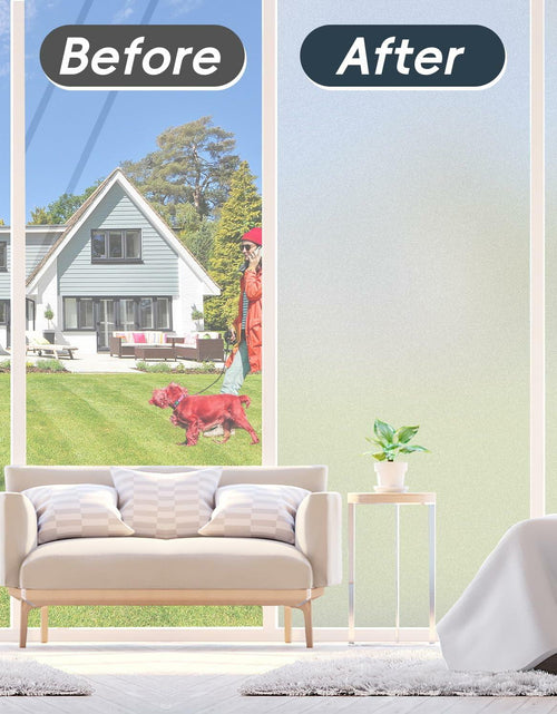 Load image into Gallery viewer, Dwersty Frosted Glass Window Privacy Film Static Cling 17.5x78.74in Anti-UV
