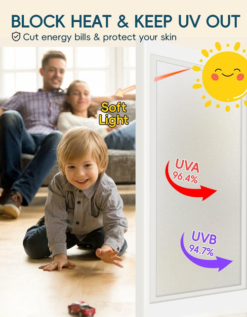 Load image into Gallery viewer, Dwersty Frosted Glass Window Privacy Film Static Cling 17.5x78.74in Anti-UV

