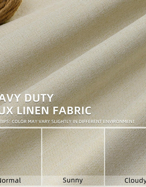 Load image into Gallery viewer, ChrisDowa Pinch Pleated Blackout Linen Curtains 40x102in Greyish Beige 2 Panels
