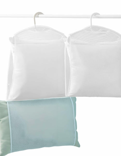 Load image into Gallery viewer, Hanging Pillow Drying Rack Net Large Capacity Foldable Mesh Bags 4pcs Large Size

