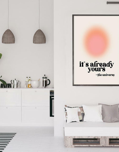 Load image into Gallery viewer, Usoway Motivational Wall Art Pink Aura Canvas 12x16in Unframed
