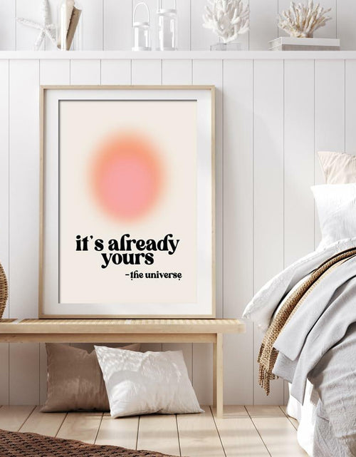 Load image into Gallery viewer, Usoway Motivational Wall Art Pink Aura Canvas 12x16in Unframed
