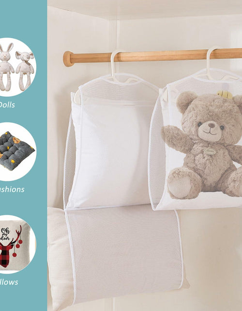 Load image into Gallery viewer, Hanging Pillow Drying Rack Net Large Capacity Foldable Mesh Bags 4pcs Large Size
