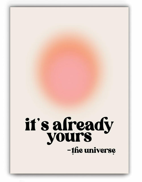 Load image into Gallery viewer, Usoway Motivational Wall Art Pink Aura Canvas 12x16in Unframed
