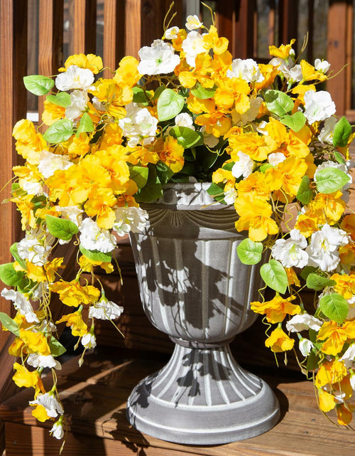 Load image into Gallery viewer, Ivydale Artificial Hibiscus Hanging Flowers Silk 2pcs Yellow White Vines
