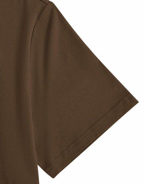 Load image into Gallery viewer, SOLY HUX Men's Graphic Letter Print Short Sleeve T-Shirt Brown Size S
