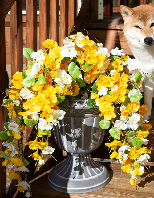 Load image into Gallery viewer, Ivydale Artificial Hibiscus Hanging Flowers Silk 2pcs Yellow White Vines
