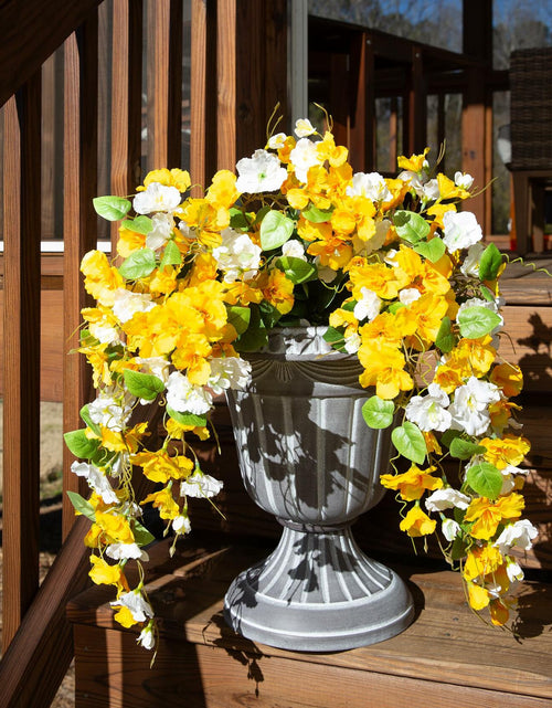 Load image into Gallery viewer, Ivydale Artificial Hibiscus Hanging Flowers Silk 2pcs Yellow White Vines
