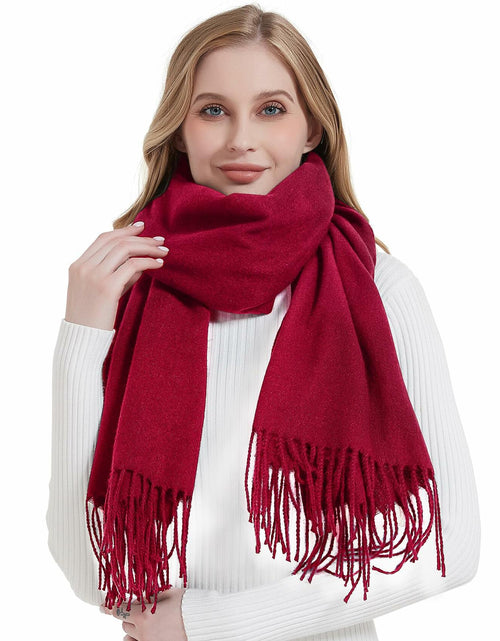 Load image into Gallery viewer, Landisun Winter Pashmina Shawl Scarf for Women Cashmere Green Solid
