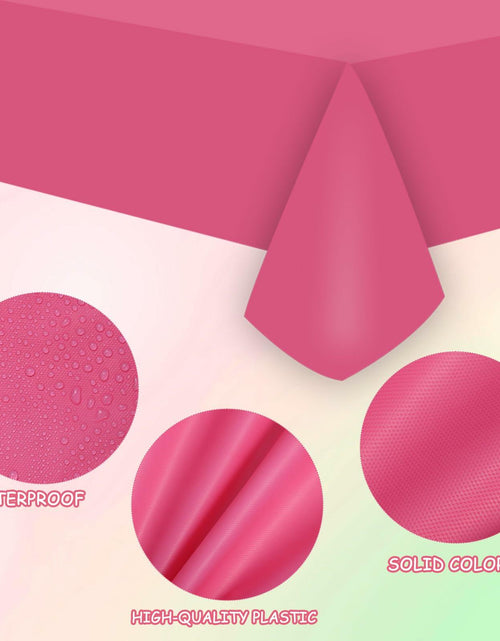 Load image into Gallery viewer, CIEOVO 8 Pcs Pink Green Disposable Witch Tablecloths Rectangle Plastic

