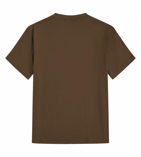 SOLY HUX Men's Graphic Letter Print Short Sleeve T-Shirt Brown Size S