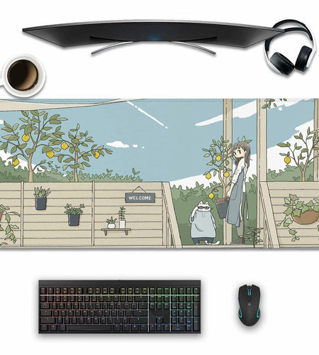 XCDZLNDL Anime Mouse Pad Large Extended Gaming Desk Mat 27.5x11.8 in Welcome