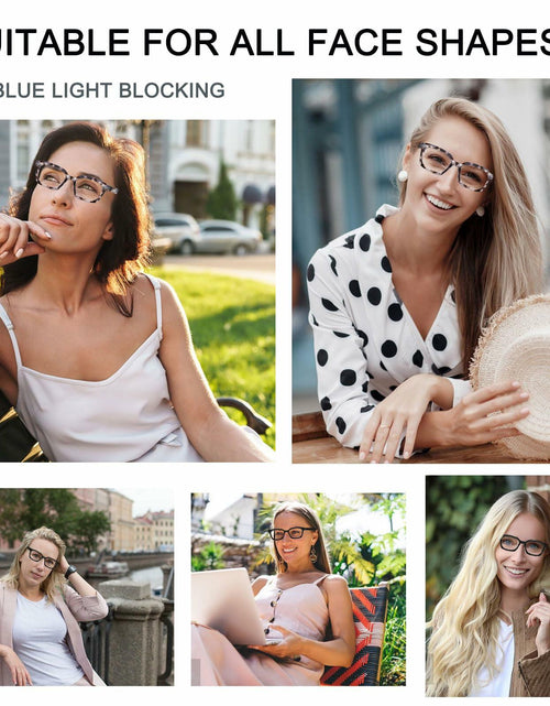 Load image into Gallery viewer, Dccdllo Women's Blue Light Blocking Oversized Square Reading Glasses +3.5

