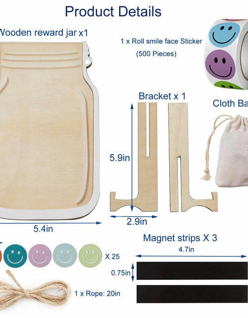 Load image into Gallery viewer, Goodangie00 Magnetic Reward Jar Classroom Board Kids Potty Training Wood Love
