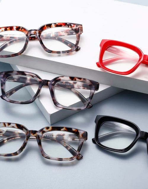 Load image into Gallery viewer, Dccdllo Women's Blue Light Blocking Oversized Square Reading Glasses +3.5
