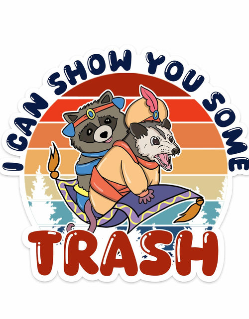 Load image into Gallery viewer, HEATHAVEN 3pcs Meme Raccoon Possum Trash Stickers Vinyl As Pictured
