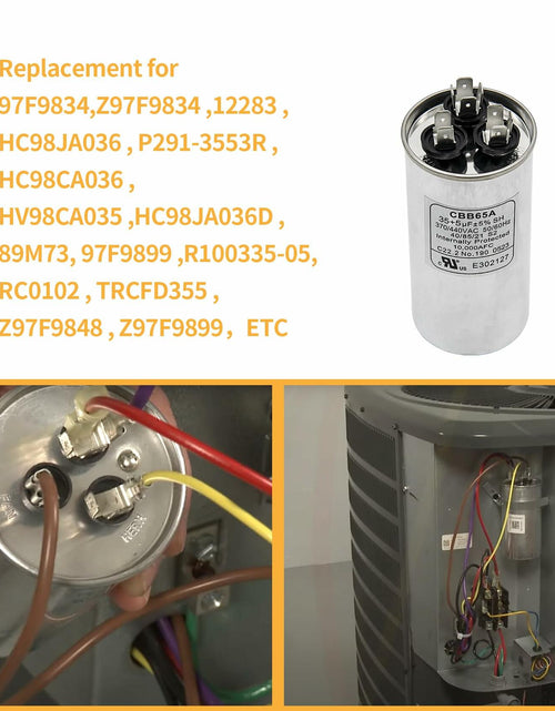 Load image into Gallery viewer, Denkuhin CBB65 Dual Run Capacitor 35+5uF 370/440VAC Air Conditioner Motor
