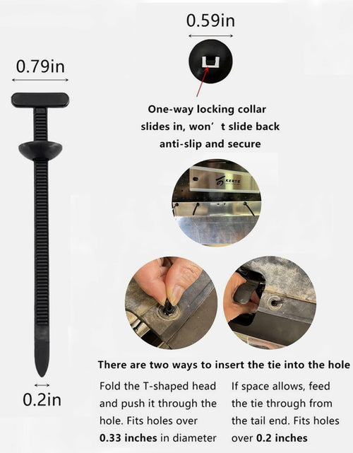Load image into Gallery viewer, jeseea 100PCS Nylon Universal Cable Tie Buckle Heavy Duty Self-Locking
